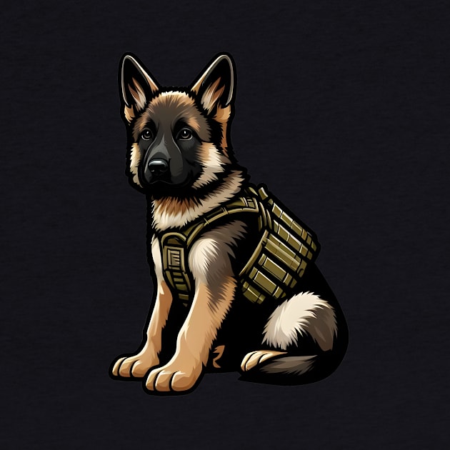 Tactical German Shepard Puppy by Rawlifegraphic